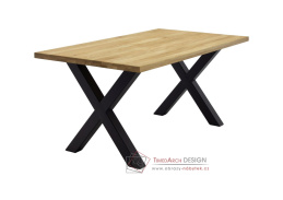 SYSTEM S40303, jídelní stůl 160x90cm, černá / dub exkluziv