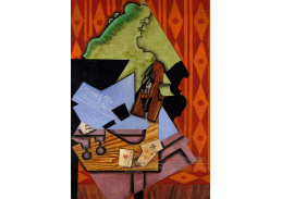 VJG 48 Juan Gris - Housle a hrací karty na stole