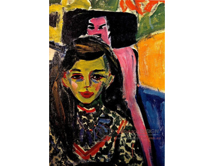 VELK 38 Ernst Ludwig Kirchner - Franci před vyřezávanou židlí