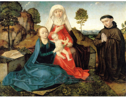 VH831 Hugo van der Goes - Panna a dítě s františkánským mnichem