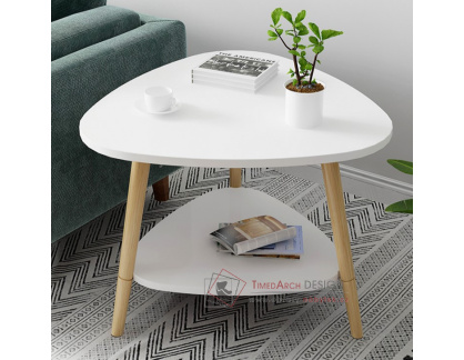 LATTE, konferenční stolek 60x60cm, borovice / bílá