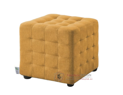 CUBIX II, čalouněný taburet, látka žlutá