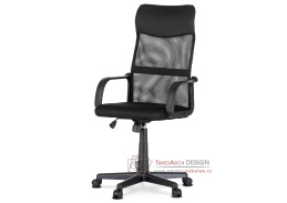 KA-L601 BK, kancelářská židle, ekokůže + síťovina černá