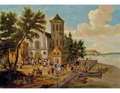 DDSO-4149 Pieter Bout a Adriaen Frans Boudewyns - Vesnický kostel u řeky