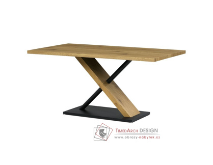 AT-3018 OAK, jídelní stůl 160x90cm, černá / dub
