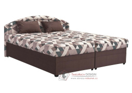 KAROLINA, čalouněná postel 160x200cm, pevně načalouněné matrace