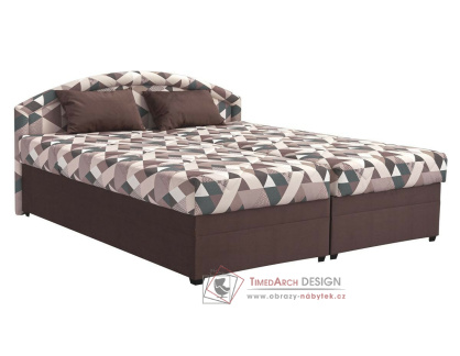 KAROLINA, čalouněná postel 160x200cm, pevně načalouněné matrace