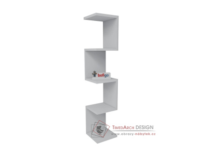 KELLYS, rohový regál, bílá