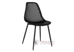 TEGRA 2, jídelní židle, černá / plast černý