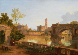 D-9644 Penry Williams - Pohled na Řím s Ponte Rotto a chrámem Vesty