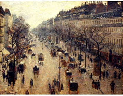 VCP-313 Camille Pissarro - Boulevard Montmartre v zimní ráno