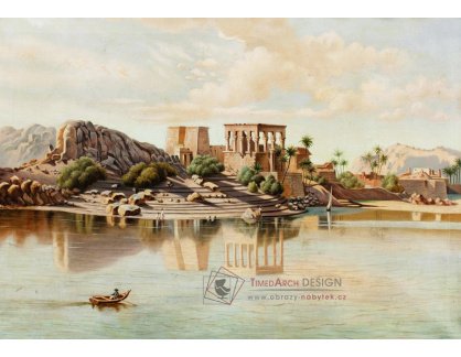 KO VI-44 Neznámý autor - Pohled na chrám Kom Ombo v Egyptě