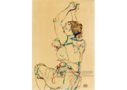 D-6046 Egon Schiele - Žena se zvednutými pažemi