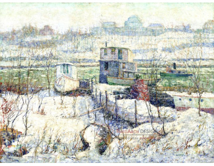 D-8138 Ernest Lawson - Zima v loděnici na řece Harlem