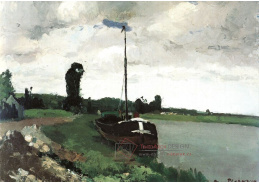 VCP-83 Camille Pissarro - Na břehu řeky v Pontoise