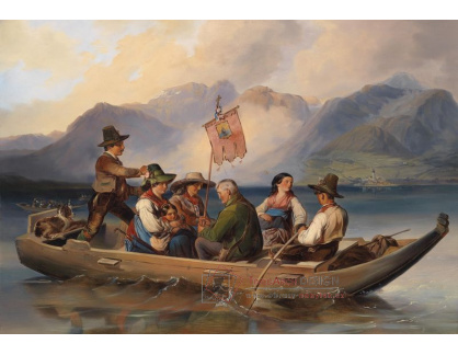 SO XIII-318 Johann Matthias Ranftl - Na člunu přes jezero