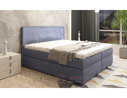 LUNAR, čalouněná postel 180x200cm, látka Monolith 70 modrošedá