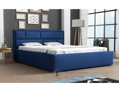 WENDY, čalouněná postel 180x200cm, látka modrá
