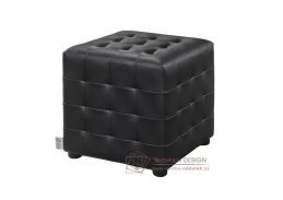 CUBIX II, čalouněný taburet, ekokůže černá