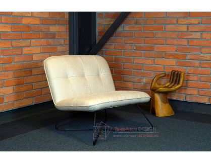 ELEGANT, čalouněné křeslo, černá / látka Watusi 26 béžová