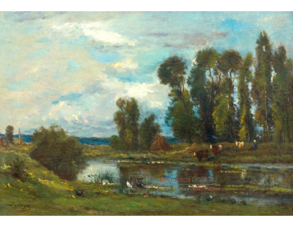 A-7436 Charles-Francois Daubigny - Farmář na okraji rybníka