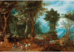 DDSO-3694 Jan Brueghel - Zalesněná krajina s Abrahamem a Isaacem