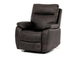 TV-4092 COF3 relaxační polohovací křeslo, látka coffee v dekoru vintage