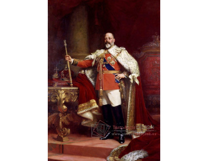 VANG108 Samuel Luke Fildes - Portrét krále Edwarda VII