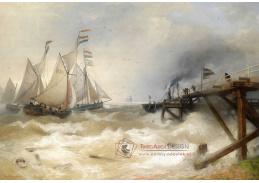 VL248 Andreas Achenbach - Rozbouřené moře