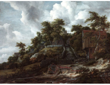 SO V-496 Jacob van Ruisdael - Zalesněný svah s výhledem na hrad Bentheim