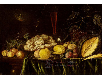 A-2008 Cornelis de Bryer - Zátiší s ovocem a mušlemi
