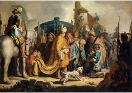 A-2484 Rembrandt - David předává Goliášovu hlavu králi Saulovi