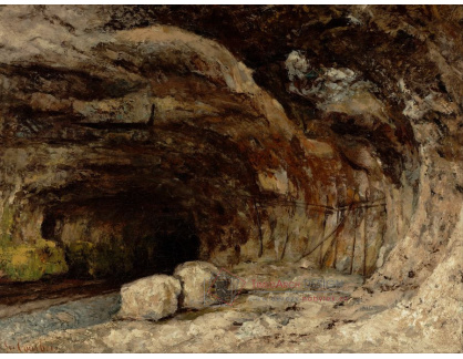 A-3481 Gustave Courbet - Jeskyně Sarrazine poblíž Nans-sous-Sainte-Anne
