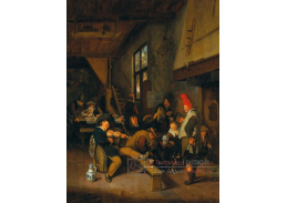 DDSO-4704 Cornelis Dusart - Interiér krčmy s rolníky
