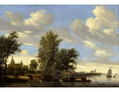 D-7621 Salomon van Ruysdael - Říční krajina s přívozem