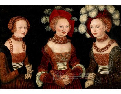 VlCR-70 Lucas Cranach - Portrét vévodkyní Sybille, Emille a Sidonie Saské