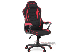 KA-G408 RED, herní a kancelářské křeslo, látka červená + černá