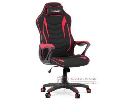 KA-G408 RED, herní a kancelářské křeslo, látka červená + černá