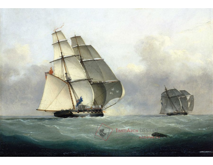 A-3088 Nicolas Matthew Condy - Zajetí otrokáře Gabriela HMS Acorn 6 července 1841