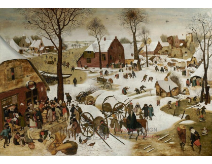 A-7666 Pieter Brueghel - Sčítání lidu v Betlémě