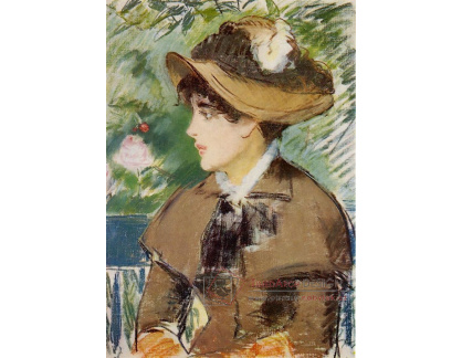 VEM 63 Édouard Manet - Mladá žena na lavičce