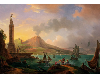 DDSO-1777 Michael Wutky - Pohled na Neapolský záliv s Vesuvem