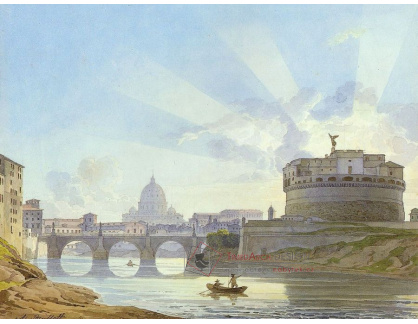 SO IV-286 Alexander Brullov - Západ slunce na Castel Sant Angelo v Římě
