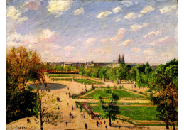 VCP-413 Camille Pissarro - Zahrada Tuileries v jarní ráno