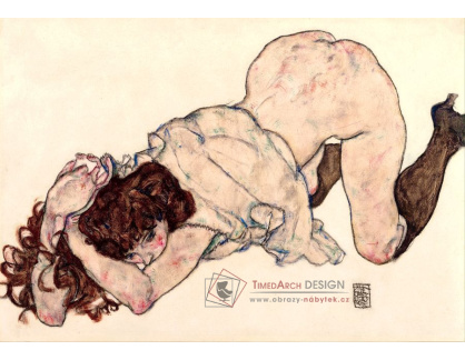VES 233 Egon Schiele - Klečící dívka