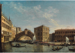 DDSO-1536 Canaletto - Ponte di Rialto s Palazzo dei Camerlenghi v Benátkách