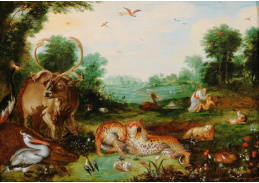 DDSO-1668 Jan Brueghel - Motiv z ráje se stvořením Adama