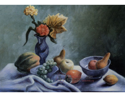 VZ110 Neznámý autor - Zátiší s ovocem a květinami