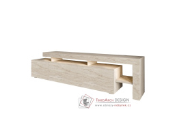 BELIZ, televizní stolek 3-dveřový, traventin