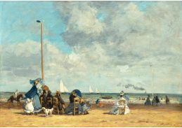 A-2068 Eugene Louis Boudin - Pláž v Trouville